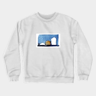 Blue and white Crewneck Sweatshirt